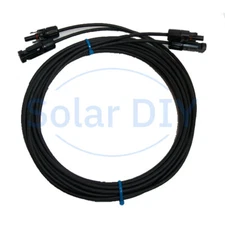 Solar PV Extension Cable 1m to 10m - 4mm² MC4 Compatible 5 Yr Warranty UK Made