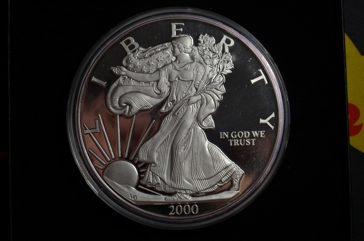 2000 1LB Pound Proof Walking Liberty United States Troy .999