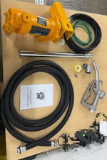 Fuel Transfer Pump  Nozzle Kit Transfer of Gas Diesel Kerosene 12V 20GPM Yellow