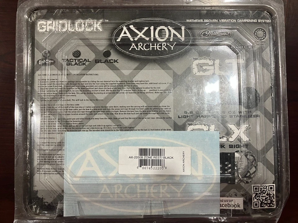 New Axion Zone Drop Away Rest,  Right Hand Black - Image 2 of 2