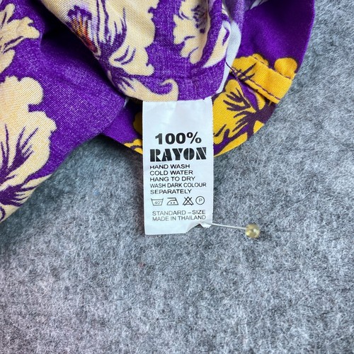 Camisa de campamento hawaiana vintage Kamehameha para hombre XL púrpura amarillo floral - Imagen 7 de 11