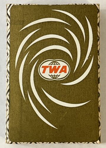 Vtg TWA Trans World Airlines Deck of Playing Cards Bridge Size 54 Cards Complete