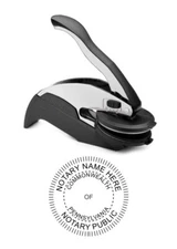 PENNSYLVANIA Notary Public Embosser Seal - Custom IDEAL Seal 1-5/8" Round Chrome