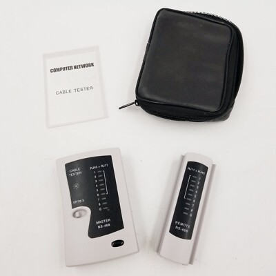 Universal Network Cable Tester Tool, BNC, RJ45, RJ11 (3-in-1) Multi-Tester White