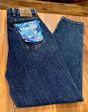 Vintage 90s Wrangler High Rise Stone Washed Jeans Size 16 X 33 Made In USA NOS