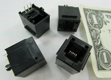 20 Molex Modular Jacks RJ-12 Vertical Top Entry PCB Through Hole 6P6C Panel Ribs