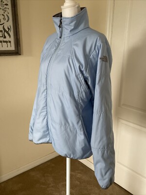 Women's Vintage The North Face Light Blue Light Puffer Jacket Size