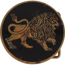 Brass Leo Lion Horoscope Zodiac Star Sign Astrology Aug 70s Vintage Belt Buckle