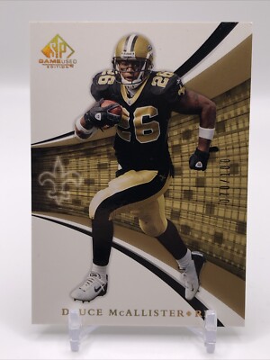 2004 SP Authentic Games Used Deuce McAllister Gold /100 New Orleans Saints