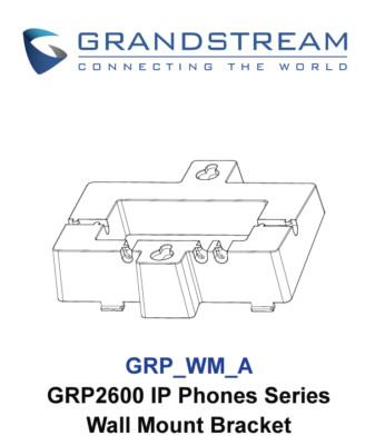 Grandstream Wall Mount Kit for GRP2600 Thru GRP2604 IP Phone GRP_WM_A