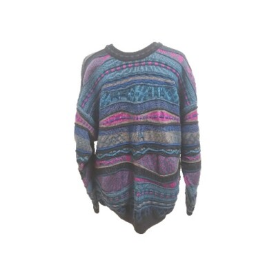 Vintage Emaroo 3D wool Colourful Sweater Size Medium Made In Australia 