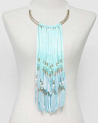 アクセサリー feather21&19chain with Turquoise アクセサリー feather21&19chain with Turquoise アクセサリー