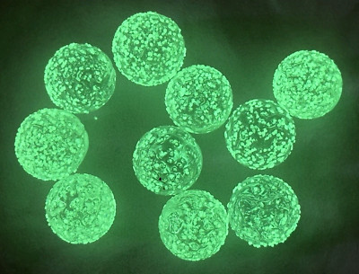 (10 Pack) ''Glow-Ball'' 16mm (5/8'') Player Marbles Glow in the Dark! Crafts Decor