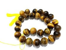 5 Strand Natural Tiger's Eye Round Smooth 8mm Gemstone Loose Beads 12"inch