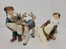 2 Hallmark Keepsake Ornaments 1997 Santa's Polar Friend 1998 Santa's Deer Friend