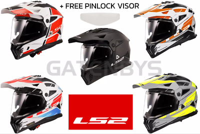 LS2 MX702 Pioneer II Motorcycle Adventure Helmet Enduro Off Road Supermoto  Dual | eBay