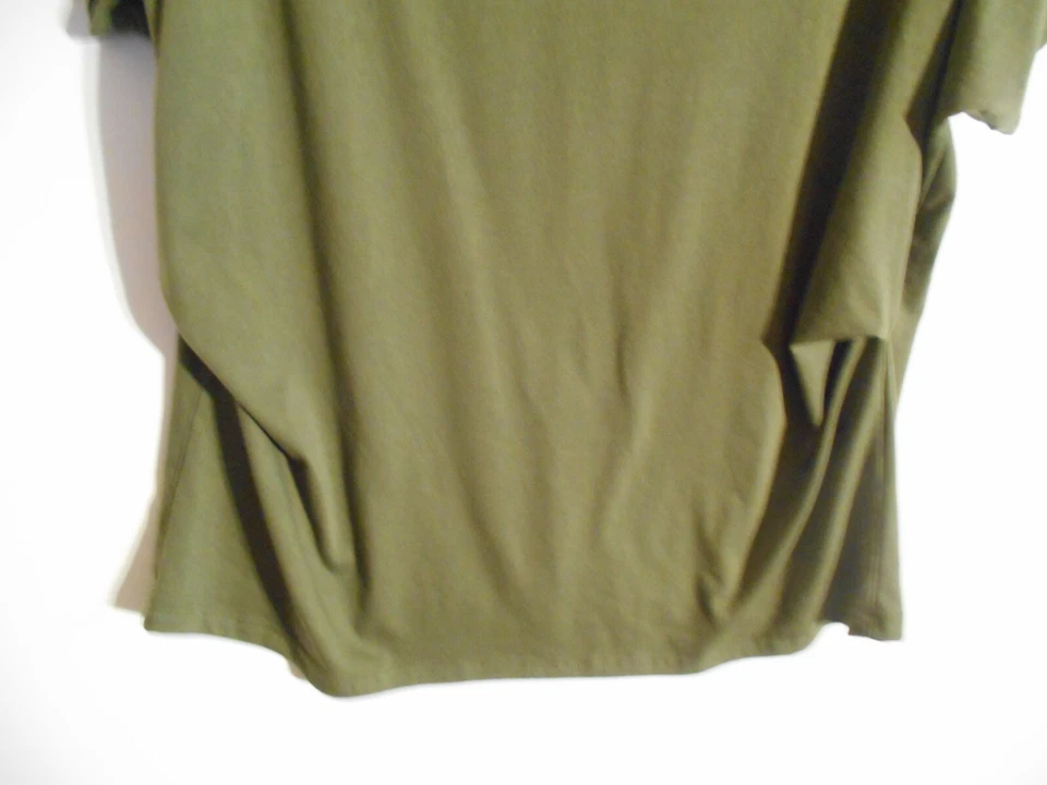 Top tejido manga dolman cuello capucha imitación algodón XL verde salvia para mujer núcleo clásico Foto 2 de 4