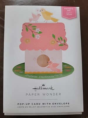 HALLMARK PAPER WONDER Mothers Day 3D POP UP Greeting Card Birdhouse ...