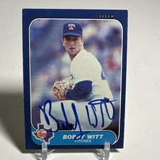 BOBBY WITT 1986 FLEER UPDATE AUTOGRAPHED SIGNED # U-129 TEXAS RANGERS