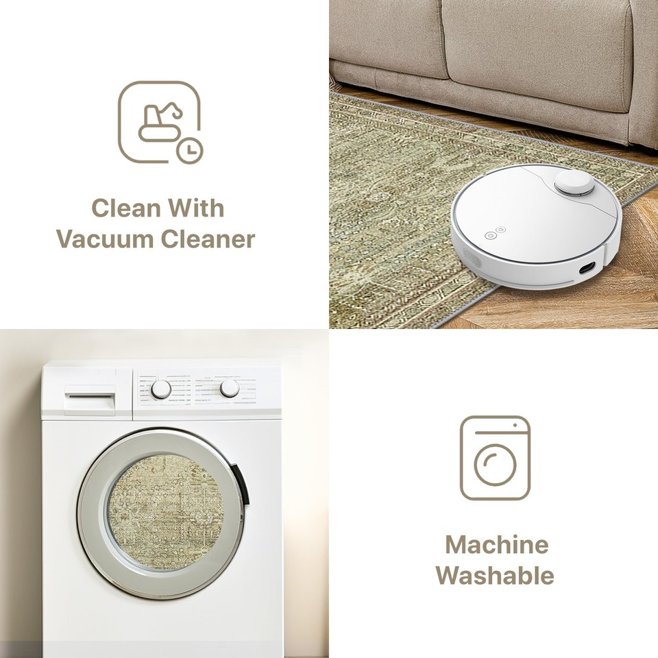 GENIMO 2x7 Hallway Runner Rug, Machine Washable Boho Vintage Runners