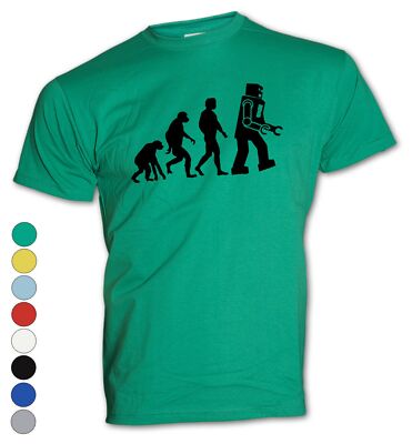  T-Shirt - The Big Bang Theory - Sheldon-Robot evolution -Hemd -Fun Neu S-XXL  