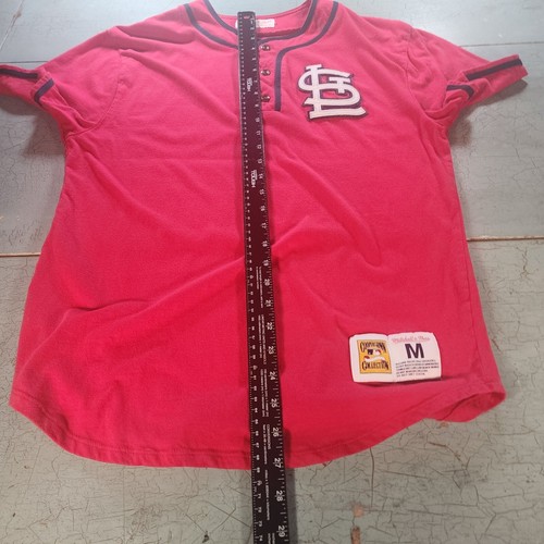 Mitchell & Ness St. Louis Cardinal Cooperstown Collection Henley JerseySz Medium - Picture 7 of 7
