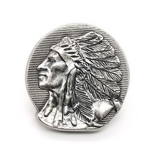 Left Facing Chief Head Concho Antique Nickel 1-1/4" 3665-21 by Stecksstore