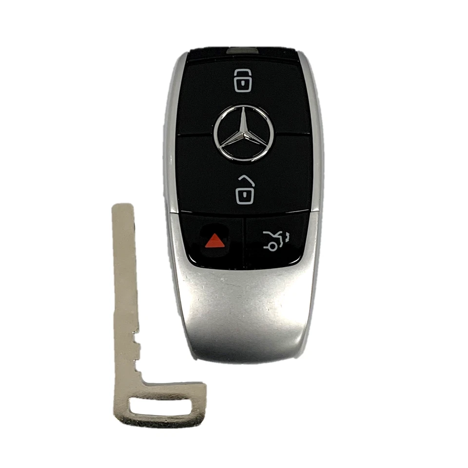 Mando a distancia OEM Mercedes Benz + llave sin cortar inserción IYZ-MS2 brillante (SHP) Foto 4 de 4