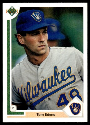 1991 Upper Deck #616 Tom Edens Rookie Milwaukee Brewers | eBay