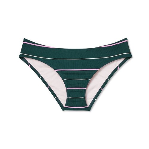 Women's Textured Hipster Bikini Bottom - Kona Sol™ Indigo Stripe, Sz L - Picture 4 of 5