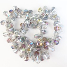 18x12mm Faceted Rainbow Crystal Teardrop Loose Beads20"SK64189