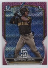 2023 Bowman Chrome Prospects Mega Box Pink Mojo Refractor Nerwilian Cedeno 9hx