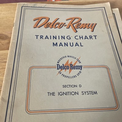 Delco Remy Training Chart Manuals, Sections D,F,G- 3 pcs