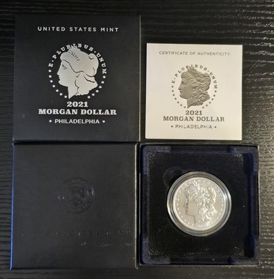 2021-P Morgan Silver Dollar Philadelphia Mint 21XE Uncirculated w/ Box OFP & COA
