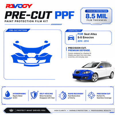 Precut PPF Front Kit Clear Bra 8.5mil TPU For 2010-2014 Seat Altea S Emocion