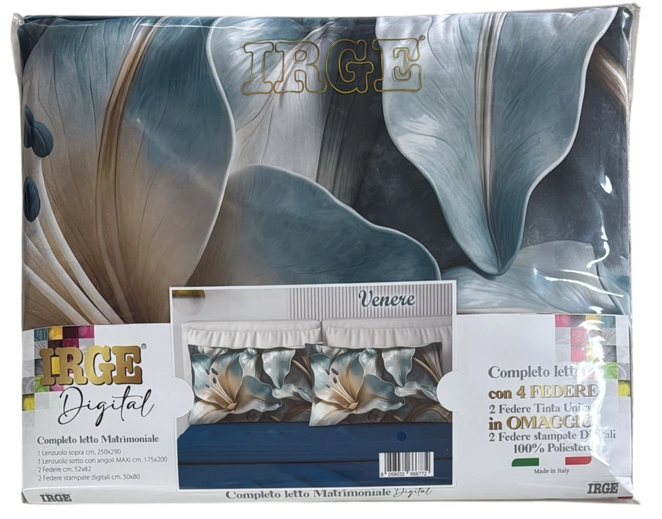🛏️ Completo Letto Matrimoniale IRGE Digital con 4 Federe – Made in Italy - Immagine 3 di 4