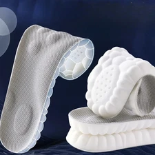 4D Latex Sport Insoles Soft High Elasticity Shoe Pads Breathable Running Basket