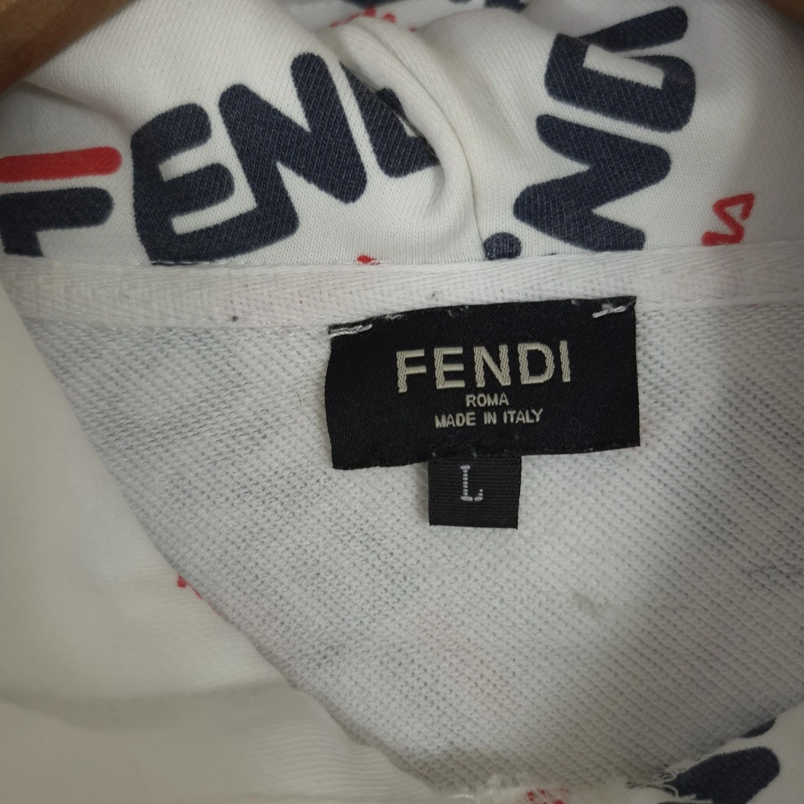 Felpa con cappuccio uomo Fendi Roma leggera piccola