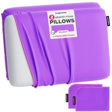 Imaginarium 2 Pack Memory Foam Pillows for Bed 16" x 24" Standard 8211