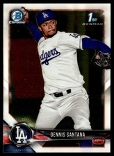 2018 Bowman Chrome Prospects Dennis Santana Los Angeles Dodgers #BCP36