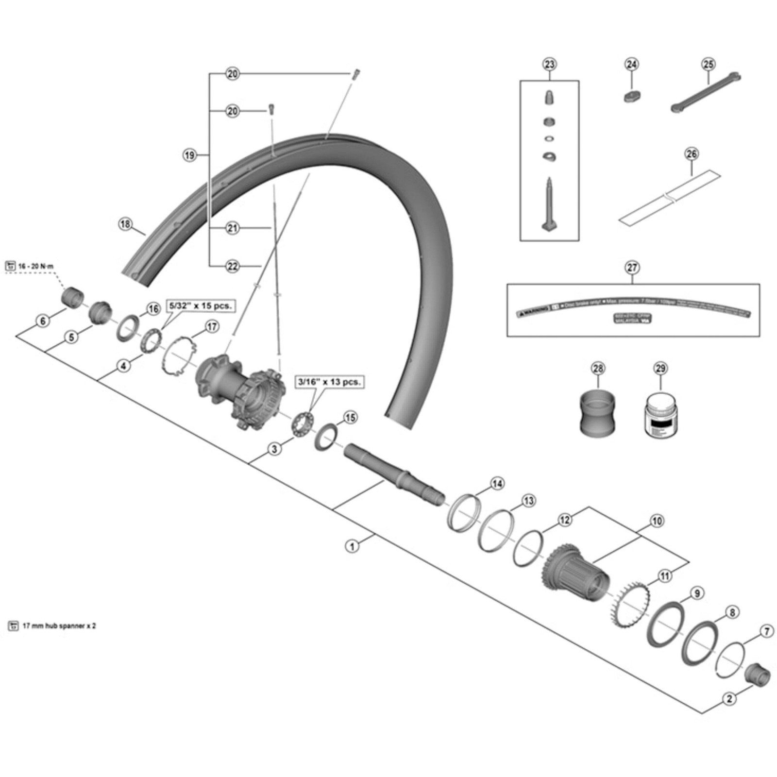 Shimano Spares WH-R9270-C50-TU-R coil spring