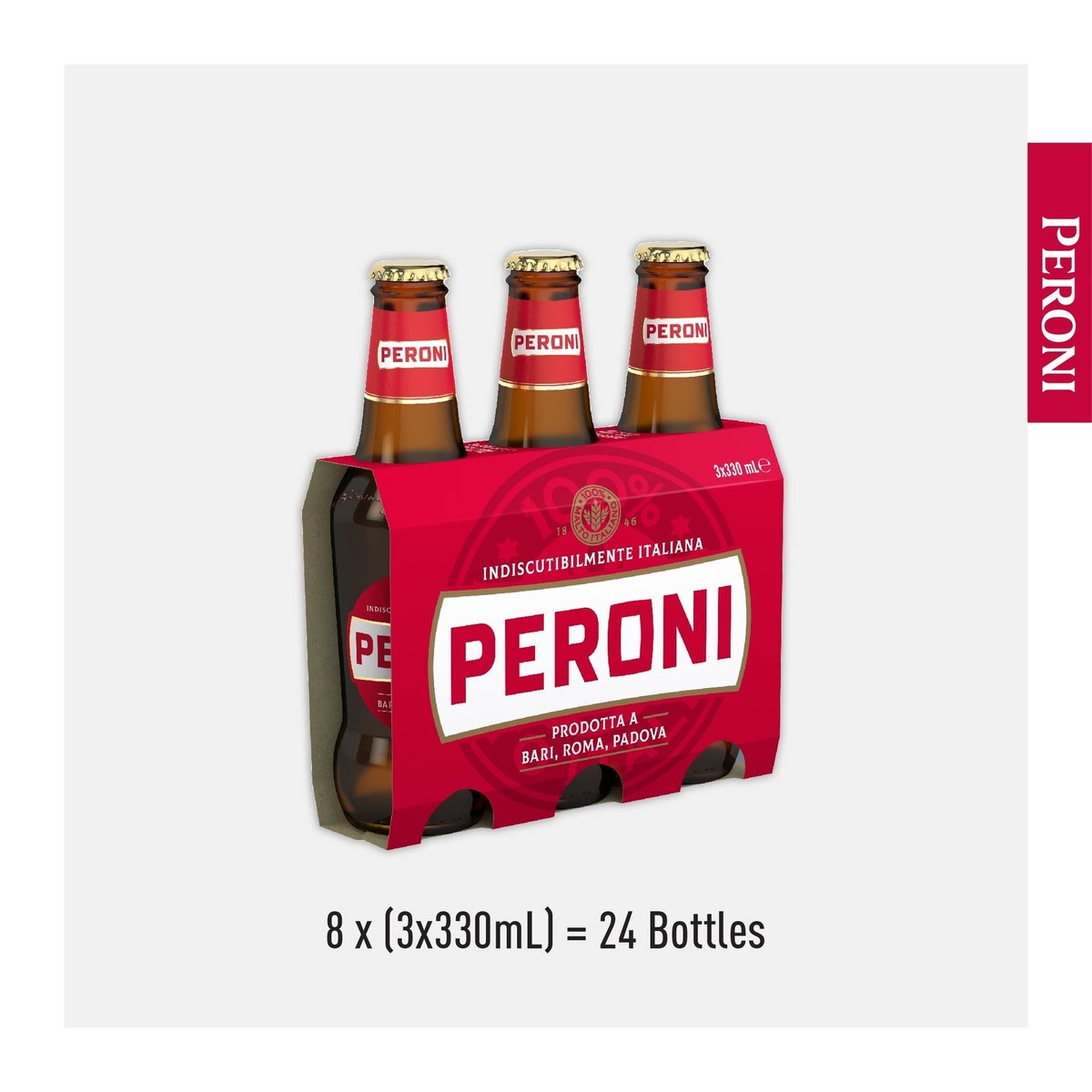 Peroni Red, Authentic Italian Beer Lager, Crisp Refreshing and