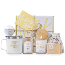 All-In-One Thank You Gift Basket with Wellness Products & Personalized Mug
