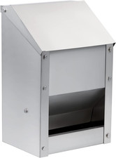 Stainless Steel Wall Mounted Chicken Feeder Hanging Automatic Poultry Feeder wit