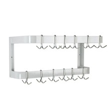 Advance Tabco 60" Stainless Wall Mounted Pot Rack Double Bar w/ 18 Hooks