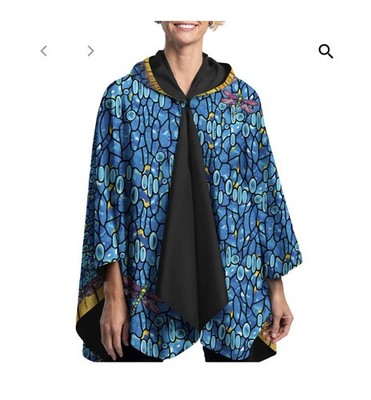 RainCaper Tiffany Dragonfly Reversible Rain Cape One Size for Women