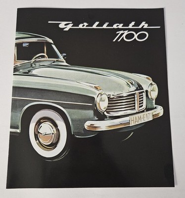 Goliath 1100 1957-1958  Broschüre Prospekt (A1303) FAKSIMILE Archiv Verlag Ange