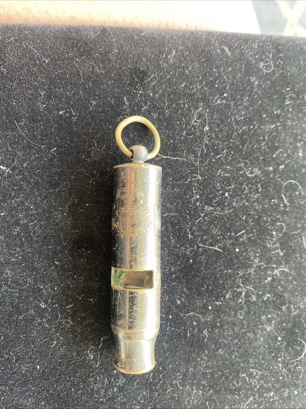 Vintage Antique Military Polic Whistle B&P