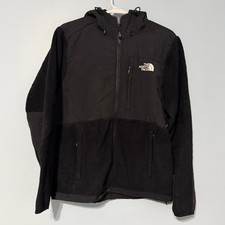 The North Face Denali Polartec Fleece Hooded Jacket Womens M Black Full Zip 1082