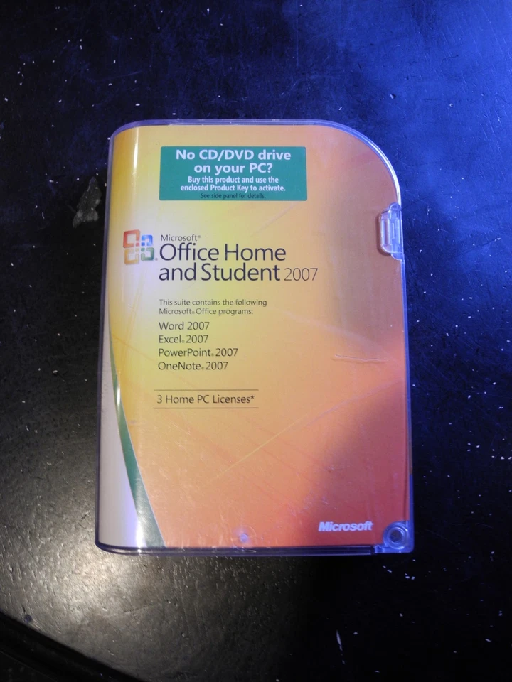 Software coleccionable raro 2007 MS Office hogar/estudiante, historia coleccionable ENCONTRAR Foto 3 de 4